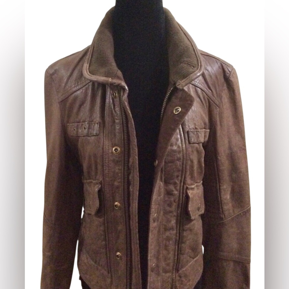 💗True Religion World Tour Rocker leather jacket💗 - Picture 4 of 16